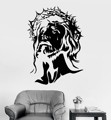 #ad Vinyl Wall Decal God Jesus Religion Christian Messiah Man Head Stickers 764ig $69.99