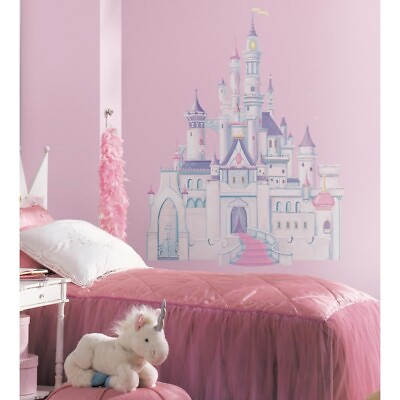 #ad DISNEY PRINCESS CASTLE Giant Wall Mural Stickers Room Decor Decals Decoration RM $26.99