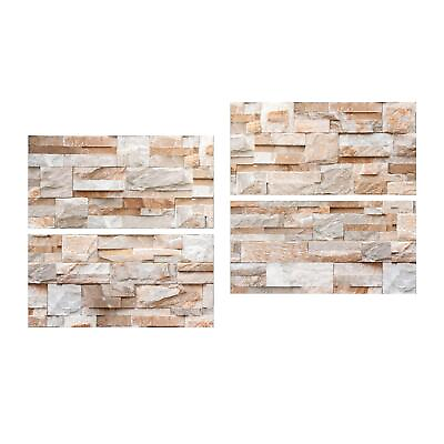 #ad 4x Faux Brick Wall Stickers Waterproof DIY Kitchen Wall Decor 3D Wallpaper $10.73