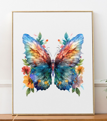 #ad Butterfly Print Beautiful Butterfly Art Print Colorful Butterfly Wall Art $9.99