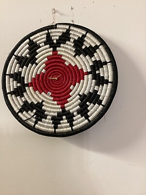 #ad African Woven Table Place Round Mats Or Wall Decorations Three Pieces $120.00