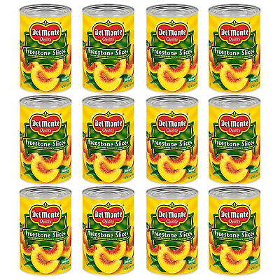 #ad Del Monte Canned Sliced Peaches in Heavy Syrup 15.25 Ounce Pack of 12 Sliced $44.99