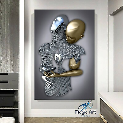 #ad Couple Wall Art 3D Effect Art Home Decor Romantic Art Love Art Wedding Gifts $93.49