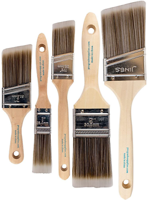 #ad NEW 5 Pack House WallTrim Paint Brush Set for Home Exterior or Interior Brushes $14.27