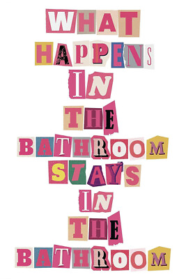 #ad #ad Funny Bathroom Canvas Wall Art Trendy Preppy Bathroom Sayings Quotes Poster $16.00