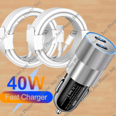 For iPhone 15 Pro Max Plus iPad Samsung 40W USB C Fast Charger PD Type C Cable $11.11