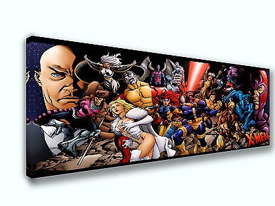 #ad X Men Dr X Magneto Panoramic Picture Canvas Print Home Decor Wall Art $35.32
