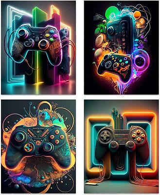 #ad Gaming Controller Wall Art Game Wall Decor Retro Video Game Art Posters Cool $13.91
