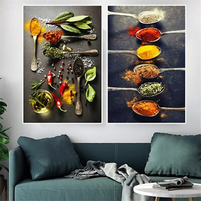 #ad Kitchen Canvas Painting Posters Prints Kitchen Wall Art Food Picture Home Decor $17.79
