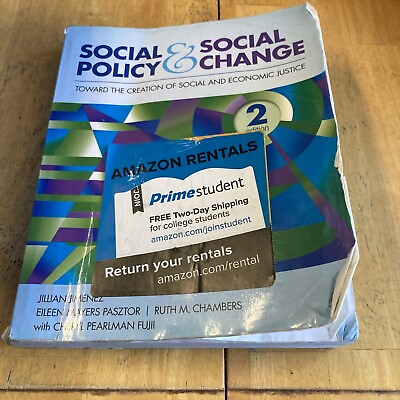 #ad Social Policy and Social Paperback by Jimenez Jillian A.; Acceptable n $19.00