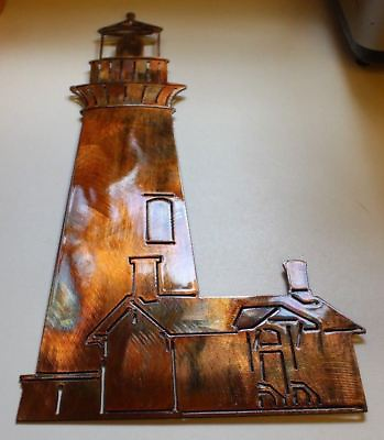 #ad Nautical Lighthouse Wall Art Metal Copper 17quot; x 8 1 2quot; $39.98