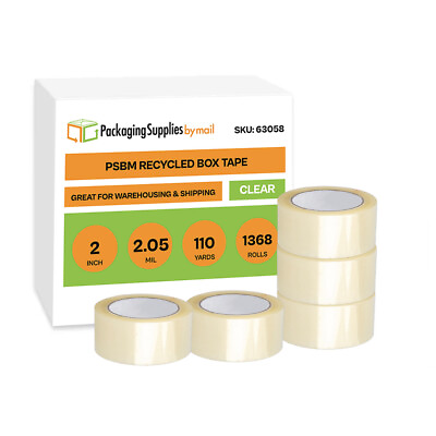 #ad 1368 Rolls Clear Hotmelt Tape for Recycled Boxes 2.05 Mil 2quot; x 110 Yards $3882.67