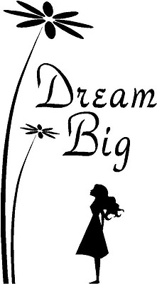 #ad #ad DREAM BIG Girls Room Wall Decal Quote Words Lettering Vinyl Sticker Art $16.06