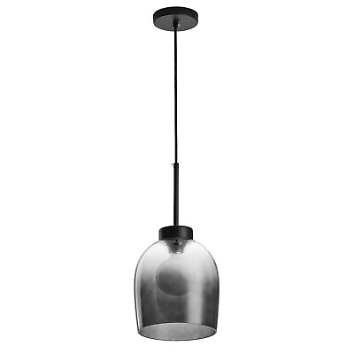#ad Modern Home Pendant Light Gray Glass Hanging Light Fixture for Dining Room $39.99