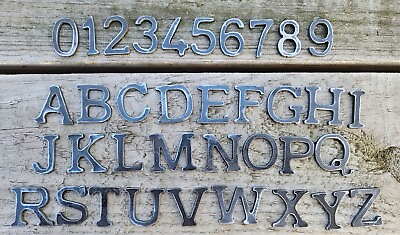 #ad 1.25quot; Tall Typewriter font Rustic Metal Letters A Z and Numbers 0 9 11 gauge $1.99