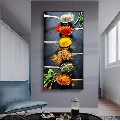 #ad #ad Canvas Painting Prints Wall Art Wall Pictures Kitchen Restaurant Room Home Decor $26.31