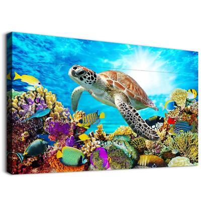 #ad Family Wall Decor For Bedroom Family Canvas Wall Art For Bathroom Sea Turtles... $26.83