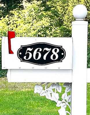 #ad #ad TWO Custom Mailbox Address Street Numbers Vinyl Decal House Business Door Glass $4.99
