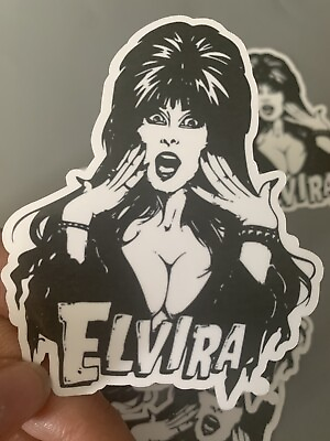 #ad Elvira Mistress Of The Dark Halloween Glossy Vinyl Sticker Decal $3.49