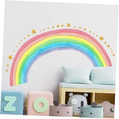 #ad Wall Stickers for Kids Decorative Art Wall Decals for Nursery Big Rainbow $19.15