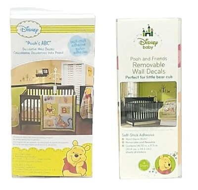 #ad Winnie The Pooh and Friends Removable Vinyl Wall Stickers Nursery Lot of 2 $12.99