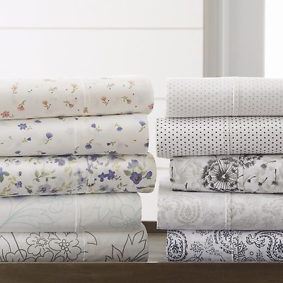 Kaycie Gray Fashion 4PC Bed Sheets set 6 Designs Deep Pocket Wrinkle Free $25.75
