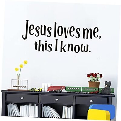 #ad Wall Stickers for Kids Nursery Wall Decals Quotes Jesus Small Jesus Loves Me $21.29