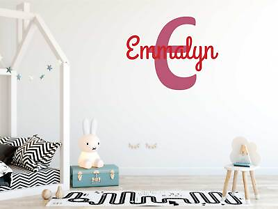 #ad Custom Name and Initial Nursery Baby Boy Wall Decal Vinyl Sticker $12.95
