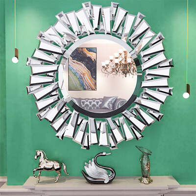 #ad Contemporary Floating Wall Mirror Accent Mirror Wall Art with Designer Frame $149.98