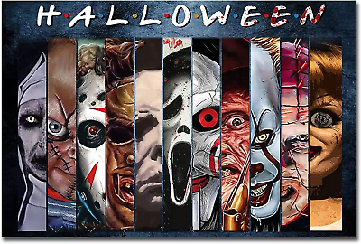 #ad #ad Horror Movie Poster Halloween Wall Decor Scary Characters Poster Print No Frame $11.99