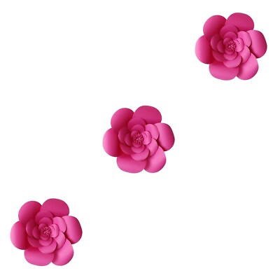 #ad 3 pcs 20cm 3D Paper Flower Wall Decor for Party Home Wedding Backdrop $16.58