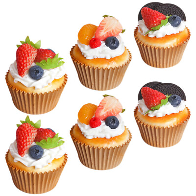 #ad 6pcs Artificial Cupcake Set for Display and Decoration $20.98