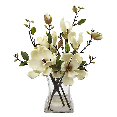#ad 4534 WH Magnolia Arrangement with VaseWhite $83.60