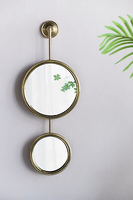 #ad 2 Circle Mirrors for Wall Decor Unique Contemporary Wall Mirror for Living Room $110.00