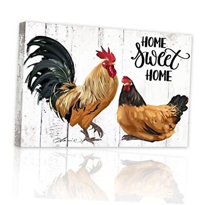 #ad #ad Rooster Kitchen Decor Chicken Canvas Wall Art for Kitchen 10x15inch red rooster $27.98