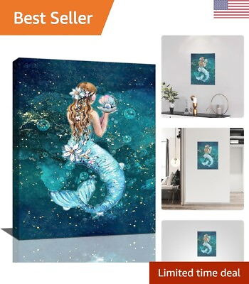 #ad Mermaid Bathroom Wall Decor Canvas Prints for Bathroom amp; Bedroom 12quot;x16quot; $39.99