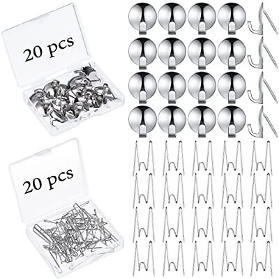 #ad 40 Pcs Cubicle Hooks for Fabric Wall Cubicle Picture Hangers Clips Fabric Pan... $20.23