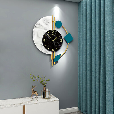 #ad Wall Clock Living Room Silent Decorative Home Modern Wall Hanging Clock $47.25