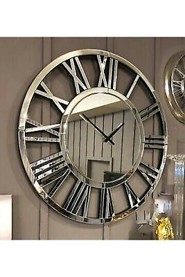 #ad Large Size Decorative VIP Mirrored Wall Clock 50 Cm $39.00