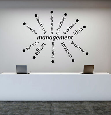#ad Vinyl Wall Decal Management Office Decor Business Training Words Stickers 1605ig $69.99