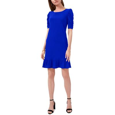 #ad MSK Womens Puff Sleeve Short Flounce Hem Mini Dress BHFO 3619 $11.99