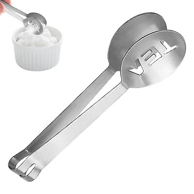 #ad 1PCS NEW Kitchen Stainless Steel Teabag Tongs Tea Bag Squeezer Holder Herb Spoon $7.02