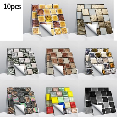 #ad Flexible And Humidity Wall Stickers Oilproof For Kitchen Mosaic Wall Tiles 10pcs $6.94