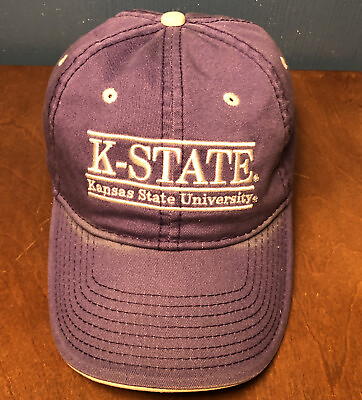 #ad VINTAGE Kansas K State THE GAME Bar Strapback Adjustable Hat Distressed Purple $7.97
