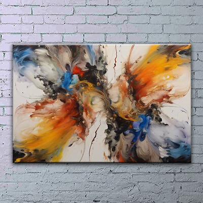 #ad Dramatic Vibrant Abstract Print Wall Art For Living Room Canvas or Poster GBP 14.95