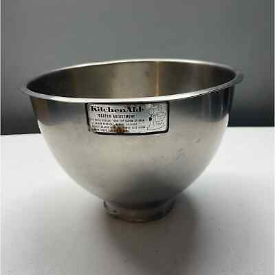 #ad Vintage KitchenAid 4C 4 Quart Stainless Steel Mixing Bowl Made in the USA $39.00