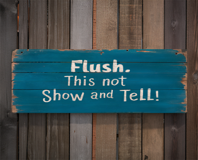 #ad Rustic Sign Flush Funny Bathroom Sign Farmhouse Home Decor 8x3x1 8quot; mdf board i $12.50