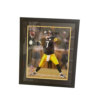 #ad NFl Ben Roethlisberger poster wall art frames size 26x22 Pittsburg Steelers foot $45.00