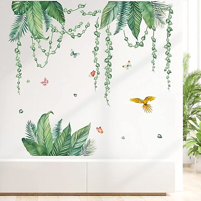 #ad WALL STICKER HANGING LEAVES DECAL BIRDS VINYL MURAL ART HOME LIVING ROOM DECOR $25.99