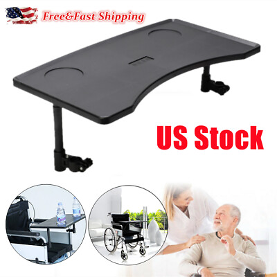 #ad Wheelchair Table Tray w Cup Holders Durable Removable for Easting Reading US $26.99